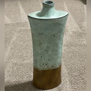 Teal & brown vase